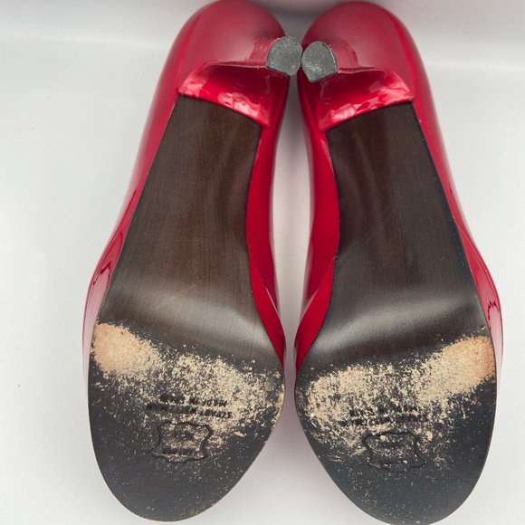 Stuart Weitzman Red Peep Toe Heel Pump - Picture 5 of 8